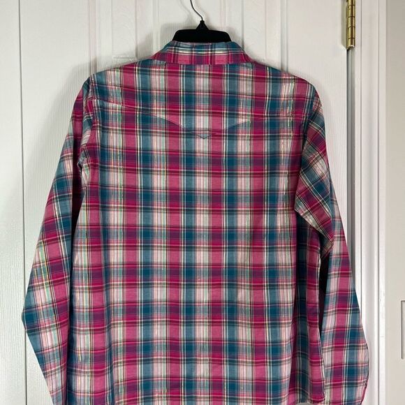 Wrangler Womens Pearl Snaps Button Down Shirt L - Picture 3 of 3